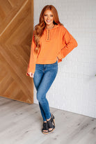 Throwback Heartthrob Hoodie in Orange - Charming Charlie
