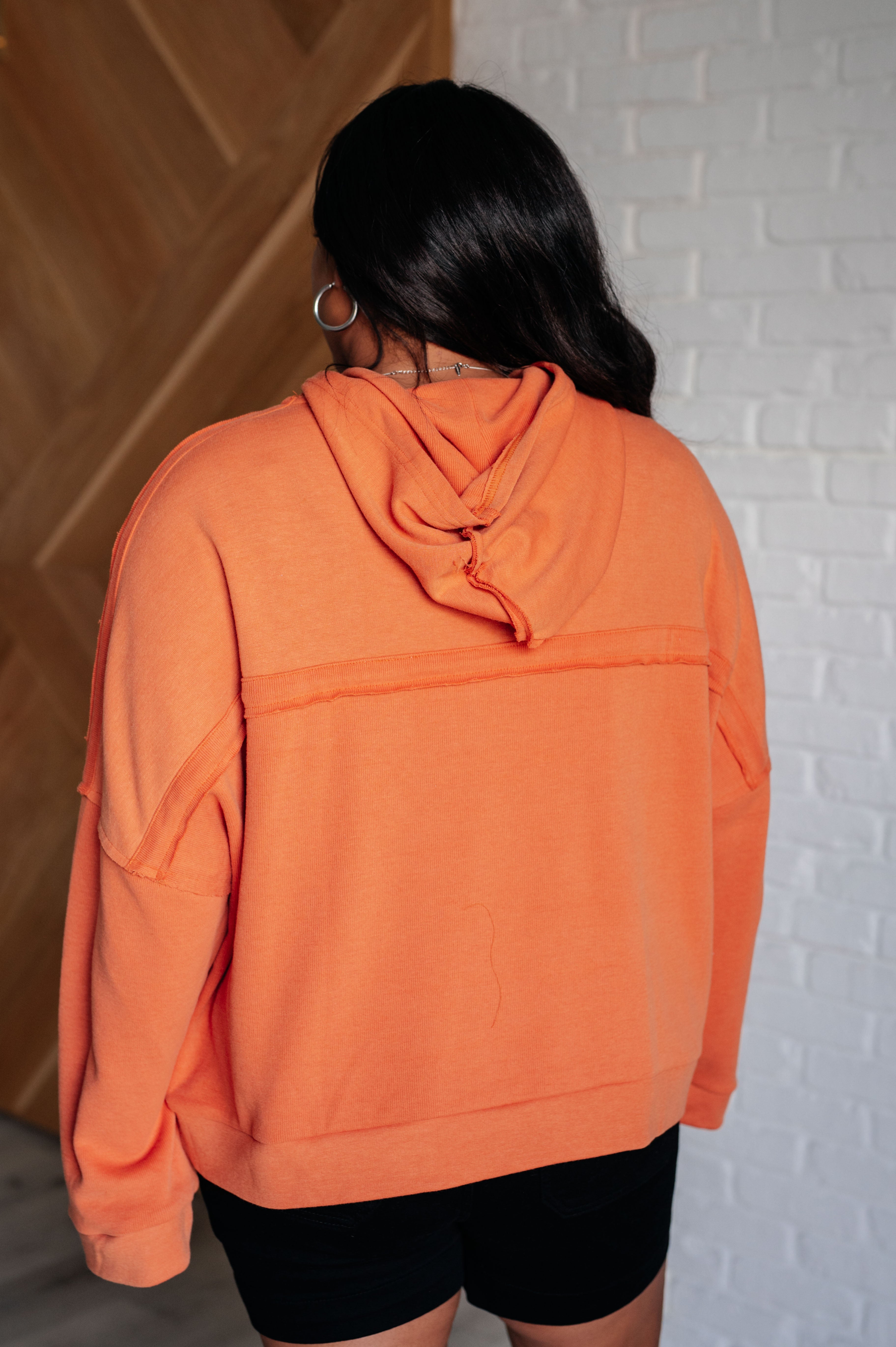 Throwback Heartthrob Hoodie in Orange - Charming Charlie