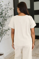 Thyme Boxy Tee in Cream - Charming Charlie