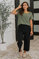 Thyme Boxy Tee in Dusty Pine - Charming Charlie