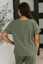 Thyme Boxy Tee in Dusty Pine - Charming Charlie