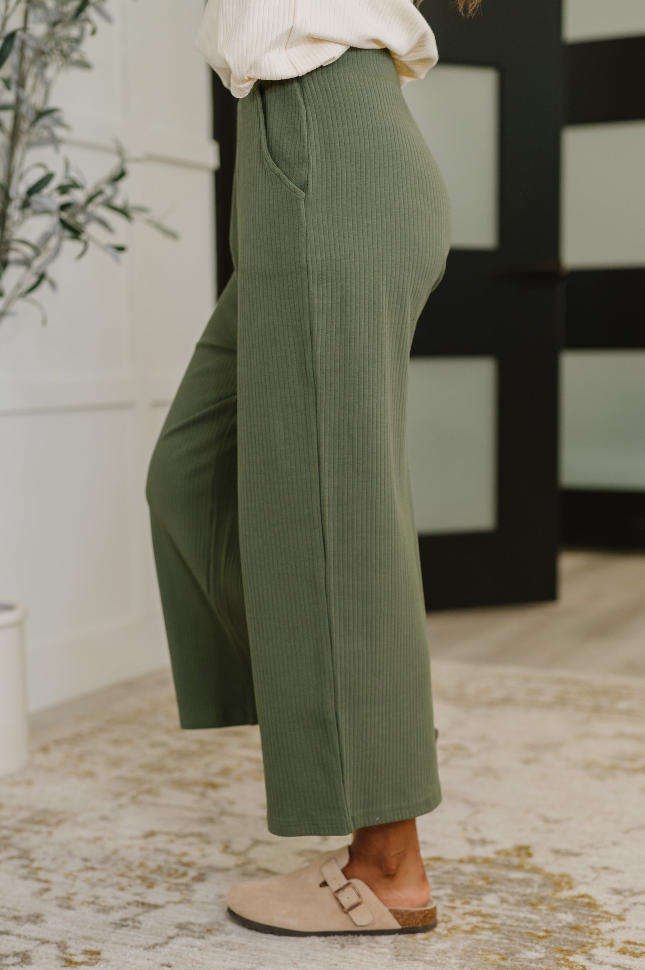 Thyme Culottes in Dusty Pine - Charming Charlie