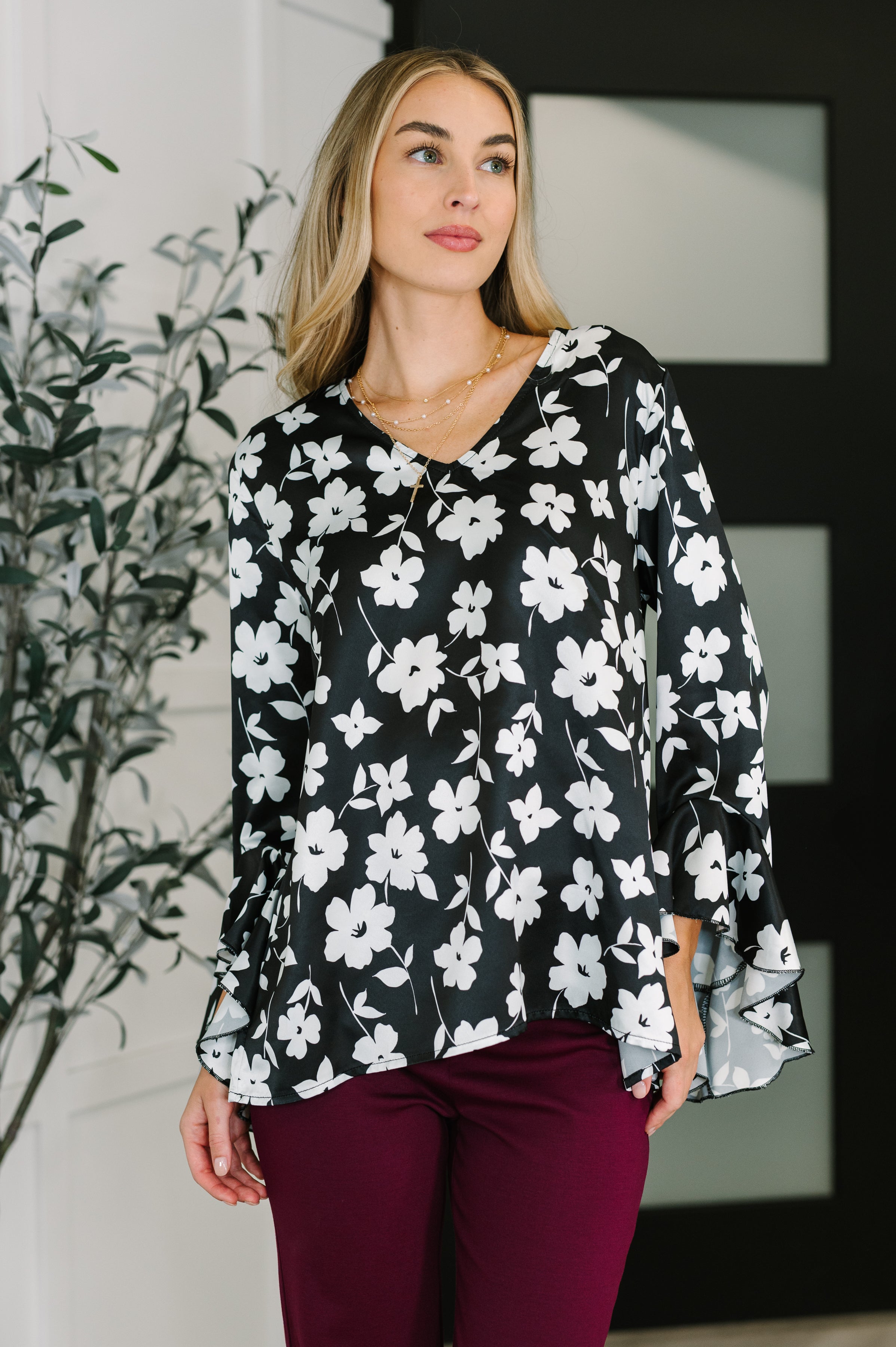 Time and Time Again Floral Blouse - Charming Charlie