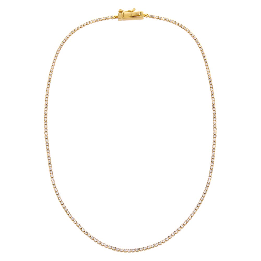  Classic Thin Tennis Necklace - Adina's Jewels