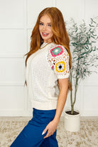 To Grandma's House Crochet Accent Top - Charming Charlie