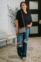 Together We're Unlimited Basic V-Neck Tee in Black - Charming Charlie