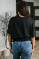 Together We're Unlimited Basic V-Neck Tee in Black - Charming Charlie
