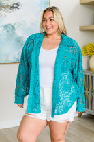 Topped with Lace Button Down - Charming Charlie