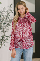 Totally Not Dramatic Leopard Print Button Down in Hot Pink - Charming Charlie