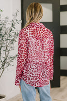 Totally Not Dramatic Leopard Print Button Down in Hot Pink - Charming Charlie