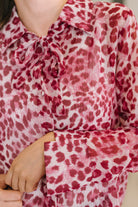 Totally Not Dramatic Leopard Print Button Down in Hot Pink - Charming Charlie
