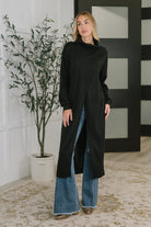 Travel City Scape Turtle Neck Tunic in Black - Charming Charlie