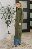 Travel City Scape Turtle Neck Tunic in Olive - Charming Charlie
