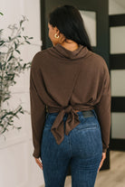 Travel Destination Cowl Neck Pullover in Chocolate - Charming Charlie