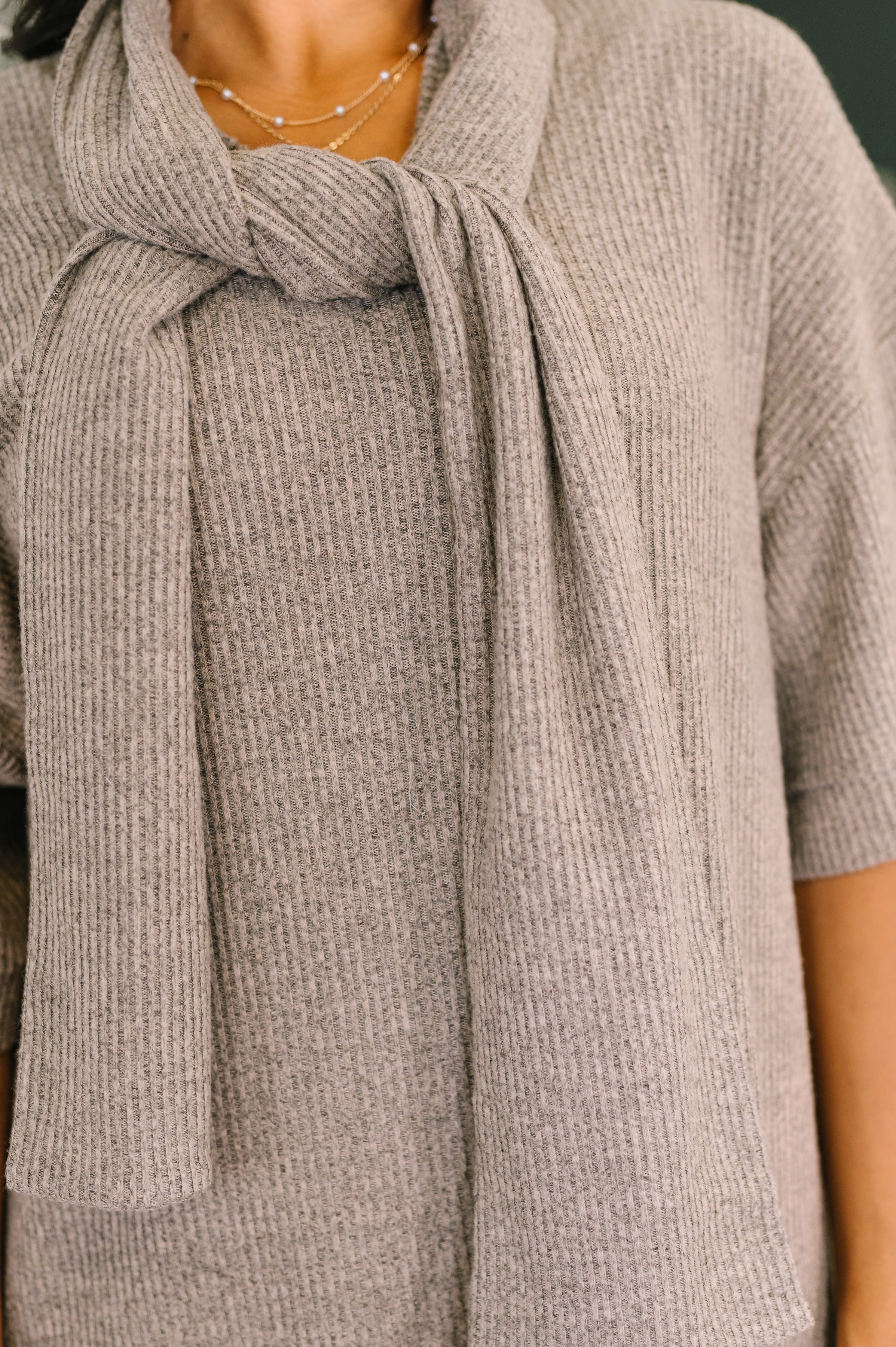 Travel Envy Ribbed Knit Dress in Light Coco - Charming Charlie