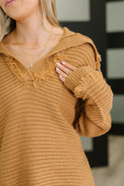 Travel Far & Wide Sweater in Taupe - Charming Charlie