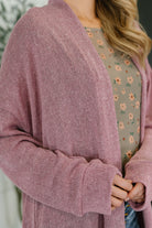 Travel Hideaway Open Front Cardigan in Cashmere Rose - Charming Charlie
