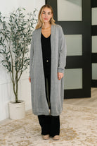 Travel Hideaway Open Front Cardigan in Soft Grey - Charming Charlie