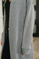 Travel Hideaway Open Front Cardigan in Soft Grey - Charming Charlie
