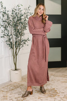 Travel Plush Knit Dress in Autumn Berry - Charming Charlie