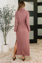 Travel Plush Knit Dress in Autumn Berry - Charming Charlie