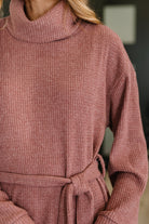 Travel Plush Knit Dress in Autumn Berry - Charming Charlie