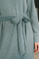 Travel Plush Knit Dress in Soft Teal - Charming Charlie