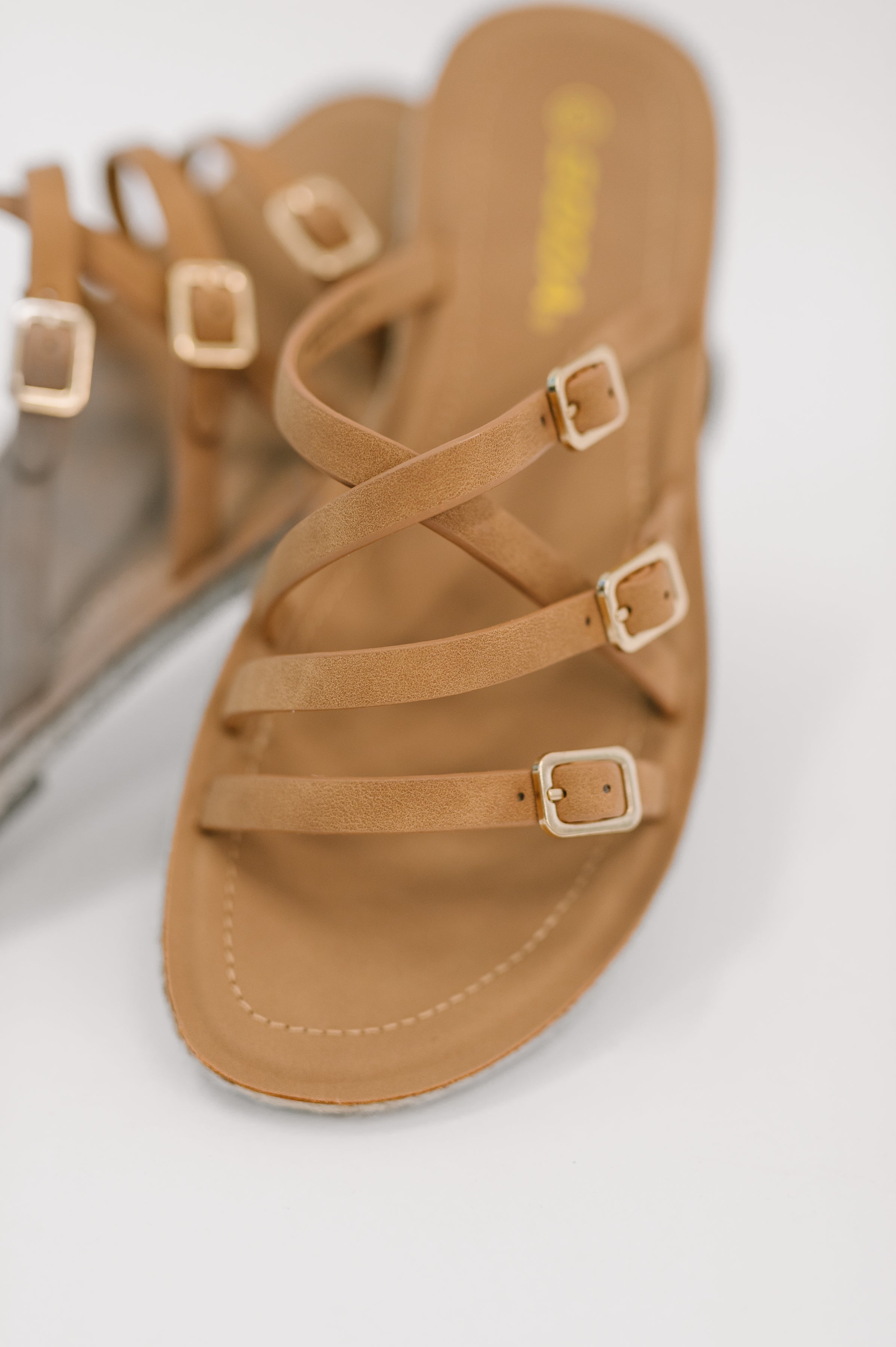 Trusty Strappy Sandals in Light Tan - Charming Charlie
