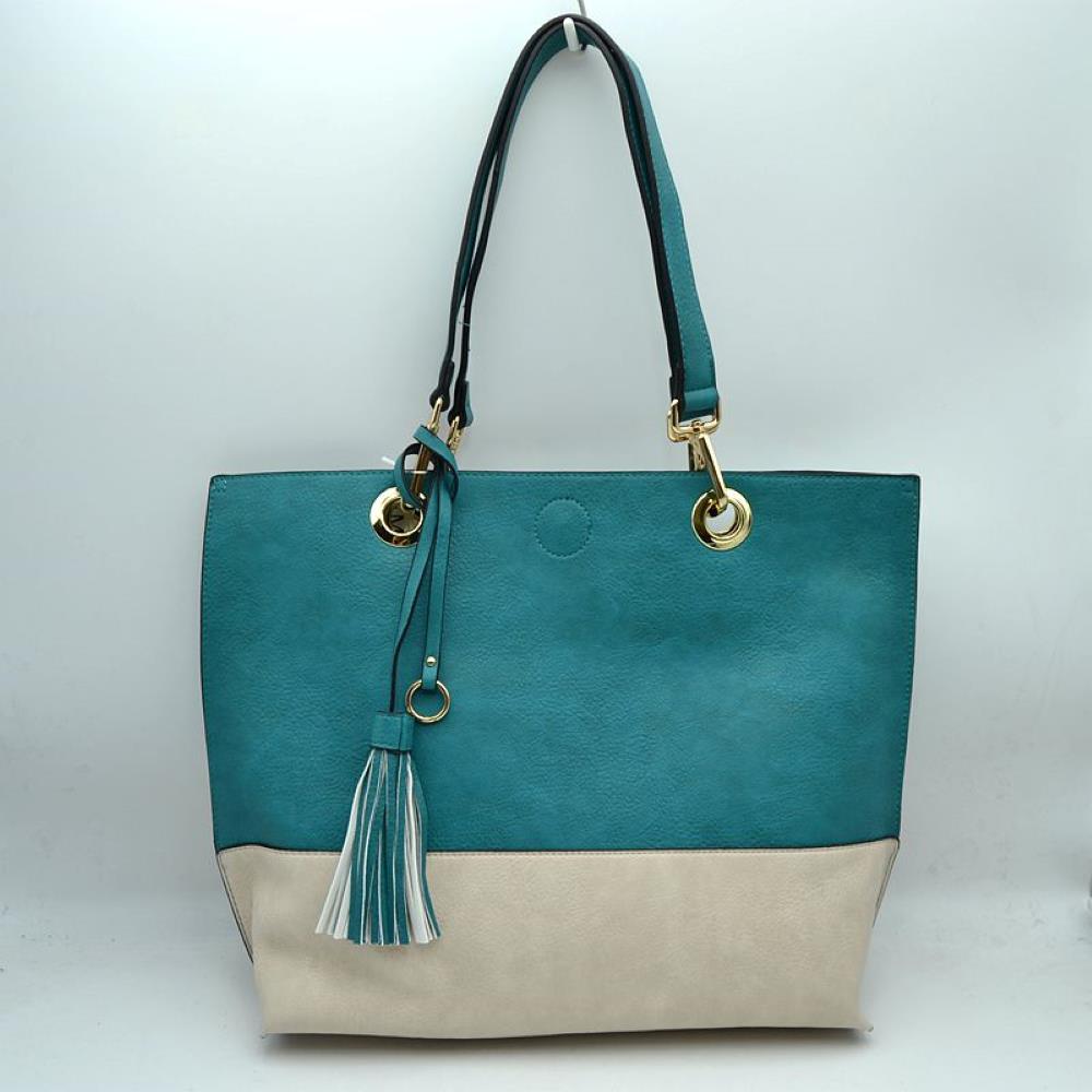 Turquoise Kelli 2n1 Vegan Tote Handbag Pouch Faux Leather Tote Bag Inside Crossbody Pouch, Best Seller Tote, Handbag has plenty of room to fit all your items, available in a few colors. Handbag also comes with a removable insert bag that doubles as lining to the bag, or can be removed and worn as a crossbody bag.&nbsp;This 2 in 1 tote bag is just what the boss lady needs.