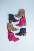 Twilight Studded Heeled Ankle Boot in Denim - Charming Charlie