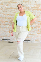 Two's Company Ribbed Button Down - Charming Charlie