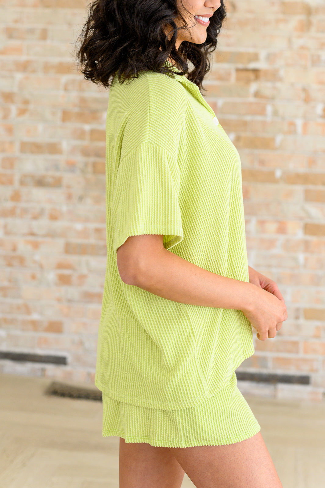Two's Company Ribbed Button Down - Charming Charlie