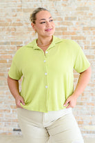 Two's Company Ribbed Button Down - Charming Charlie