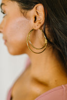 Two's a Party Double Hoop Earrings - Charming Charlie