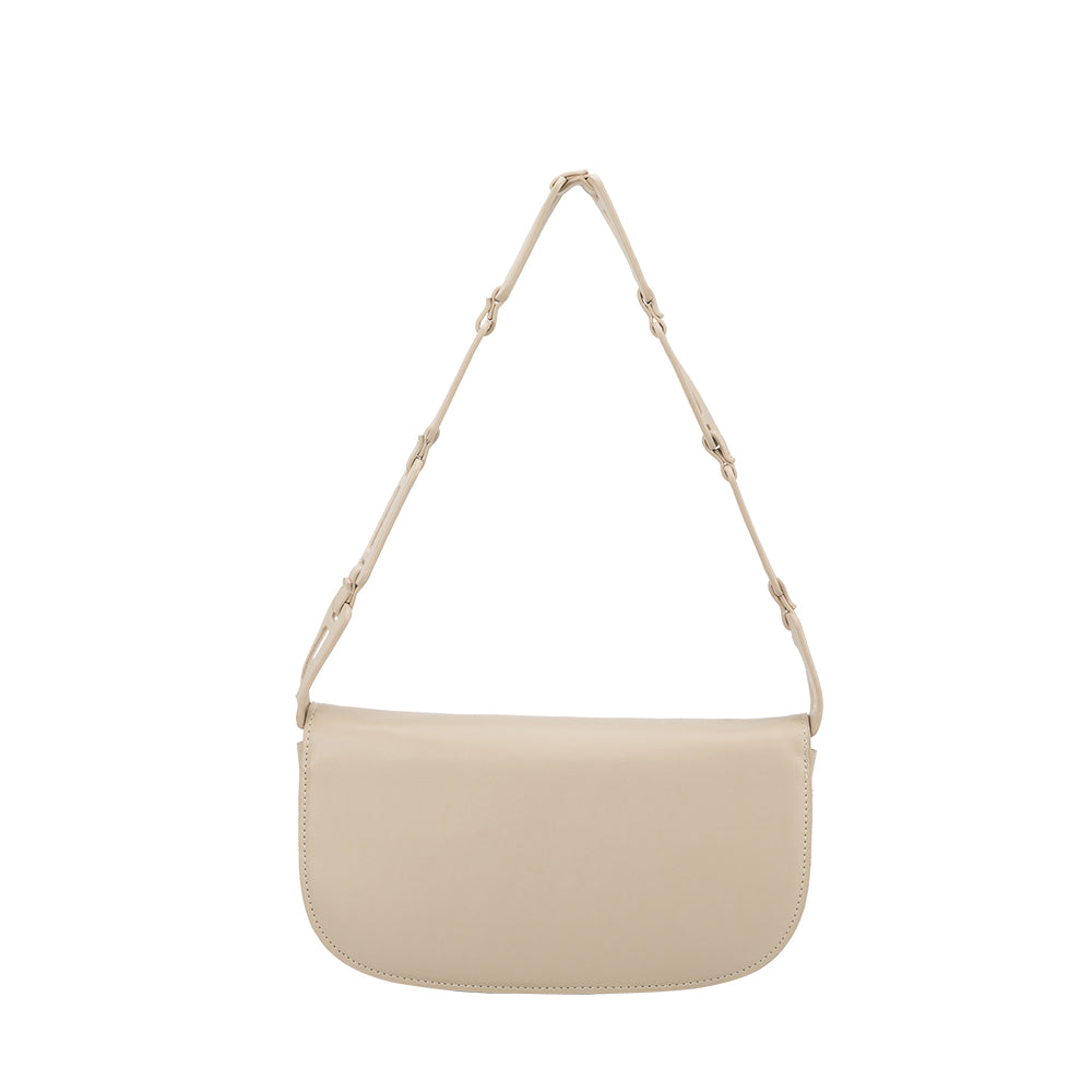 Melie Bianco Recycled Vegan Leather Inez Small Shoulder Bag in Bone