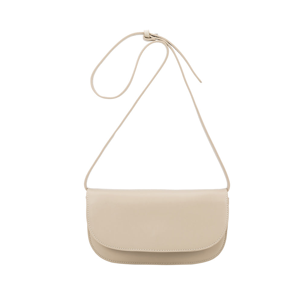 Melie Bianco Recycled Vegan Leather Inez Small Shoulder Bag in Bone