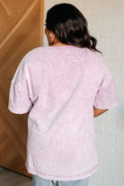 Unbothered Mineral Wash Top in Orchid Petal - Charming Charlie