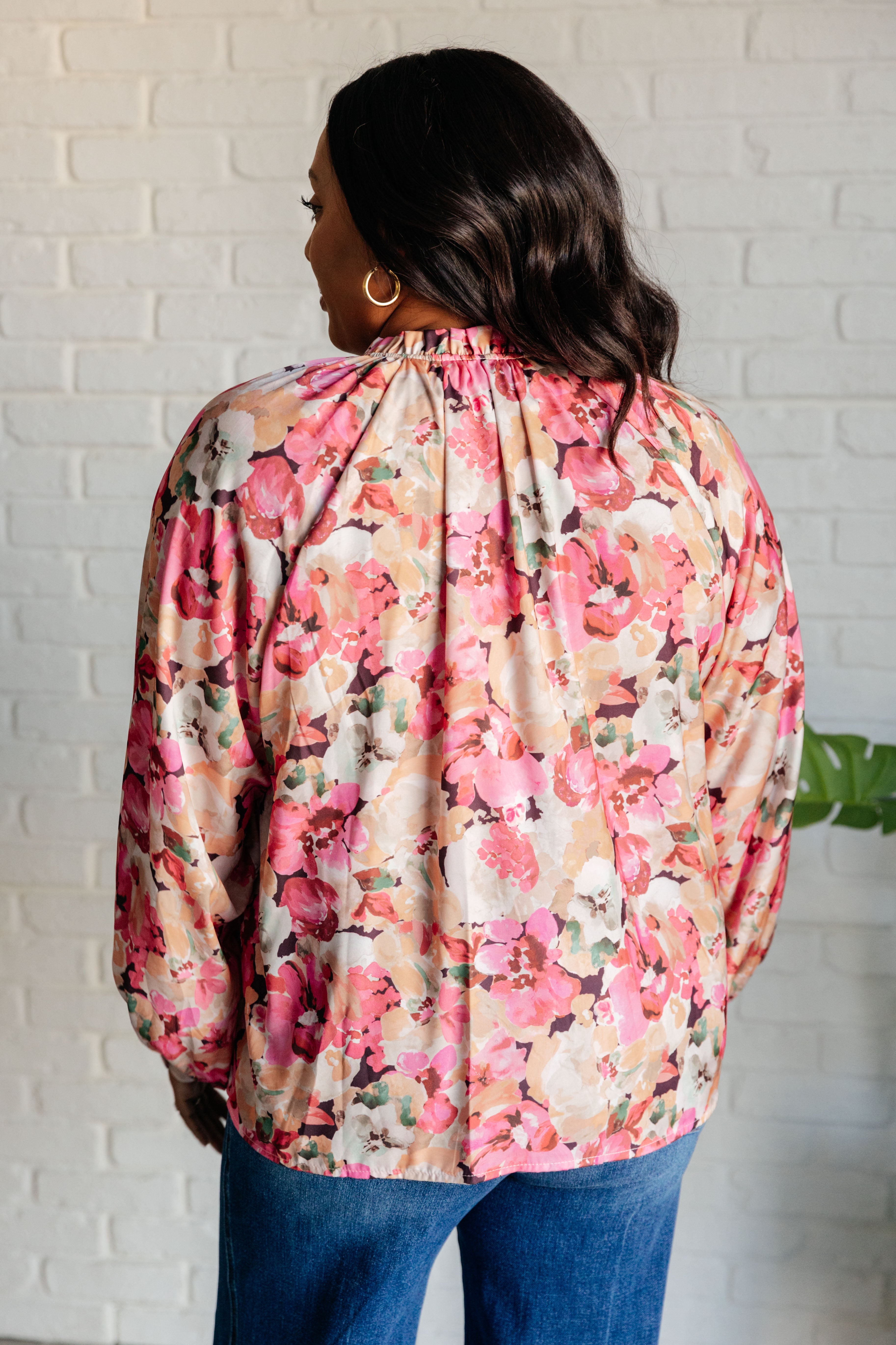 Understandably So Floral Blouse - Charming Charlie