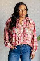 Understandably So Floral Blouse - Charming Charlie