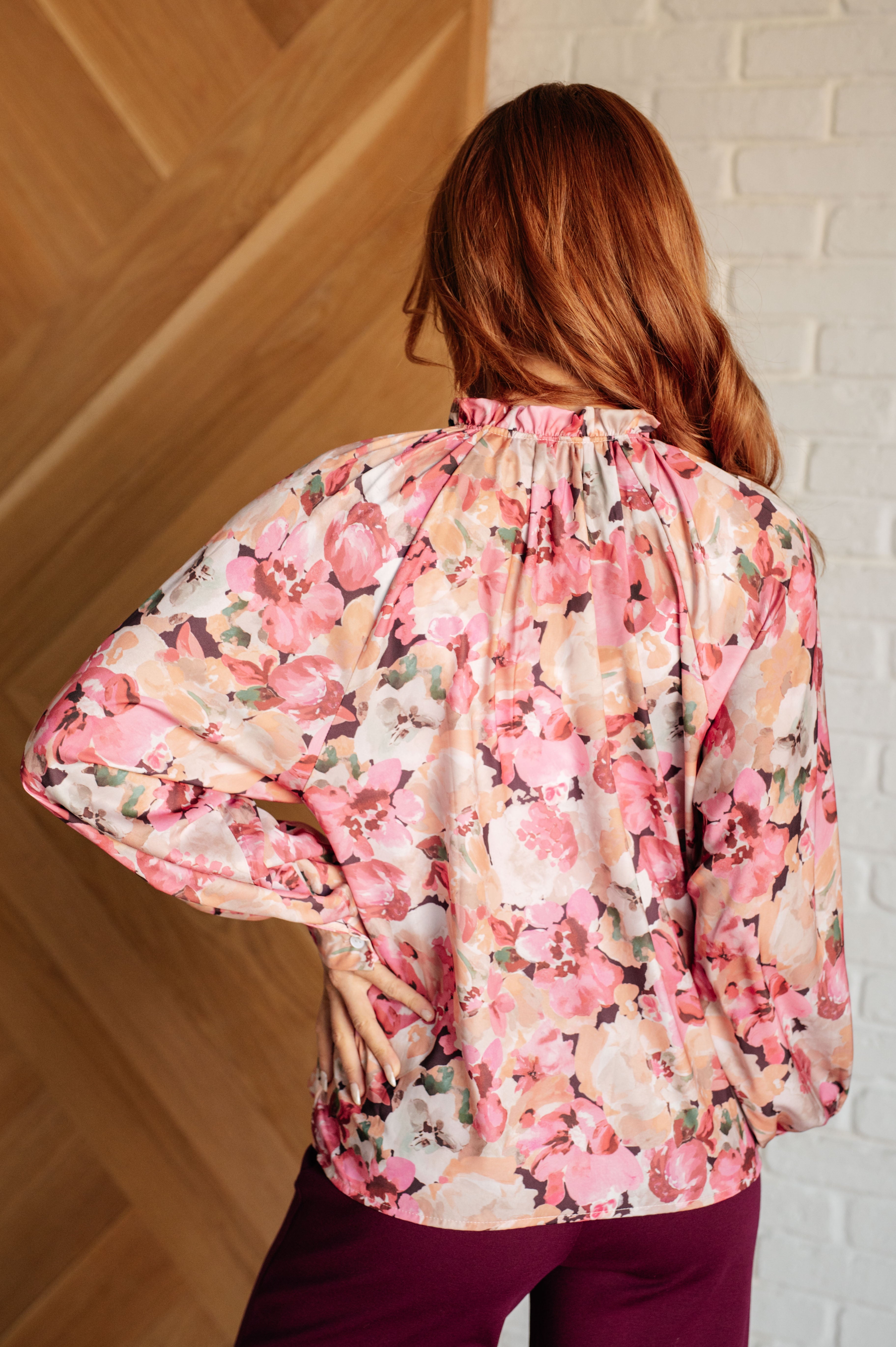 Understandably So Floral Blouse - Charming Charlie