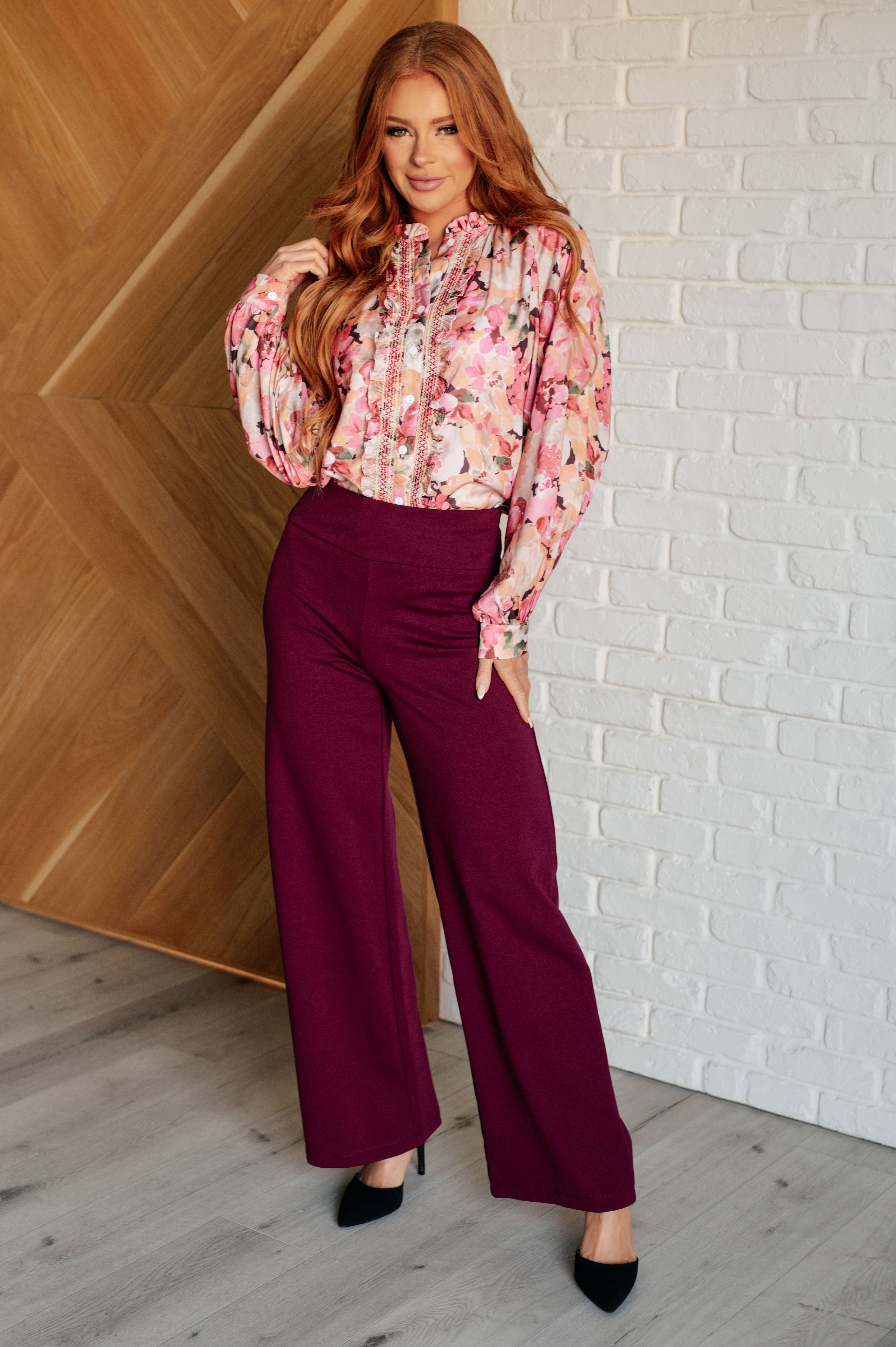 Understandably So Floral Blouse - Charming Charlie