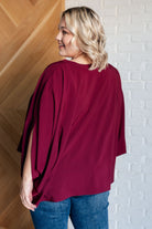 Universal Philosophy Blouse in Wine - Charming Charlie