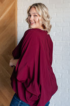 Universal Philosophy Blouse in Wine - Charming Charlie