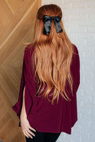Universal Philosophy Blouse in Wine - Charming Charlie