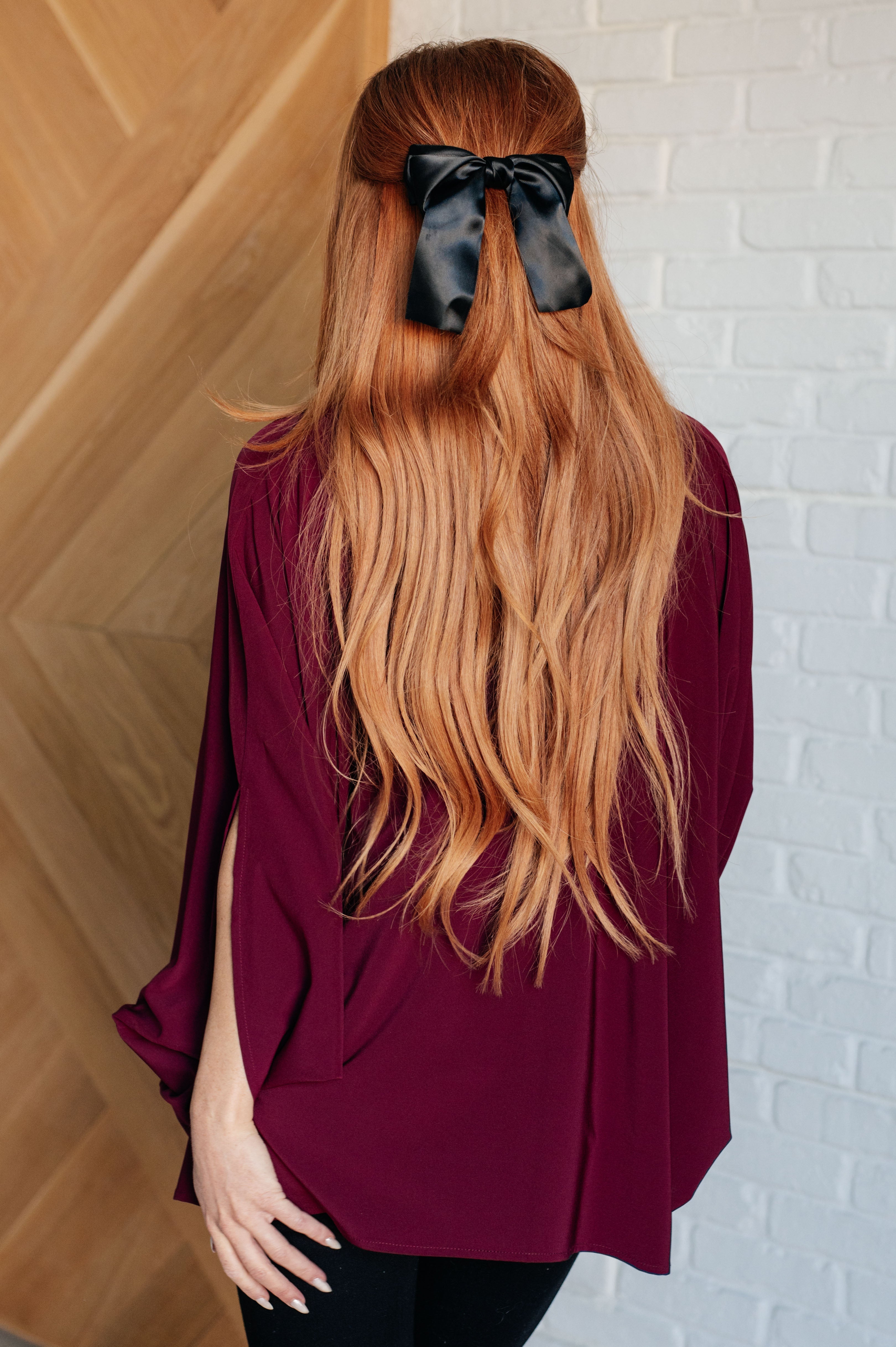 Universal Philosophy Blouse in Wine - Charming Charlie