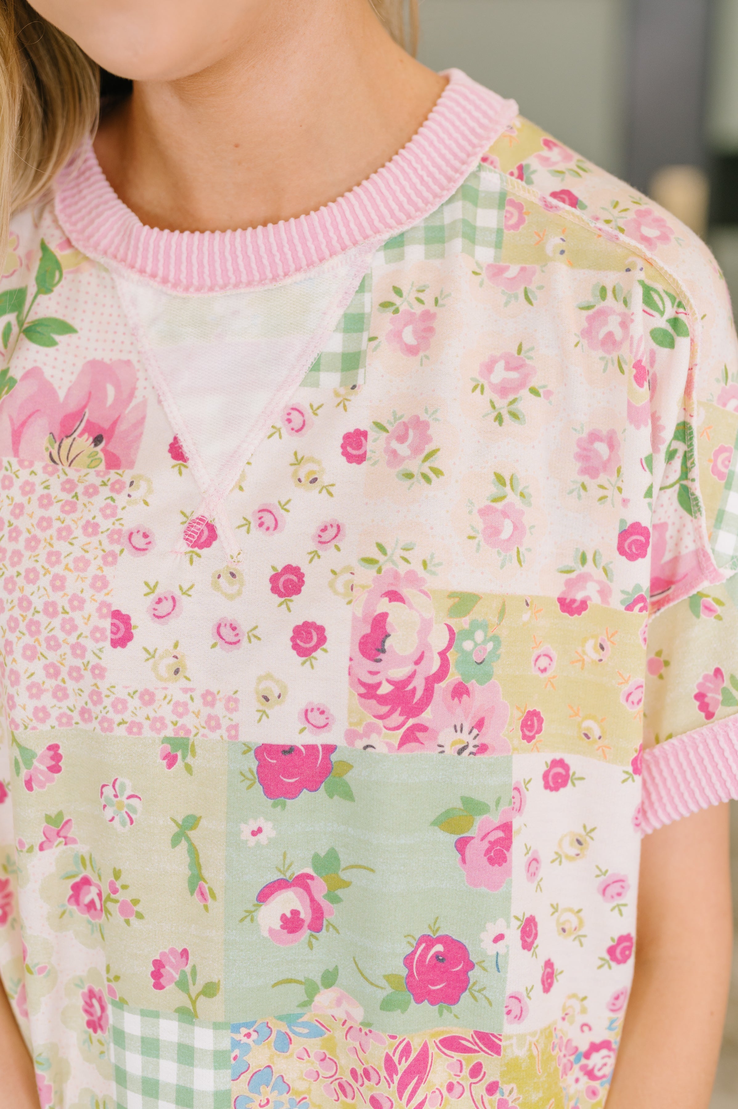 Until Tomorrow Patchwork Relaxed Tee - Charming Charlie