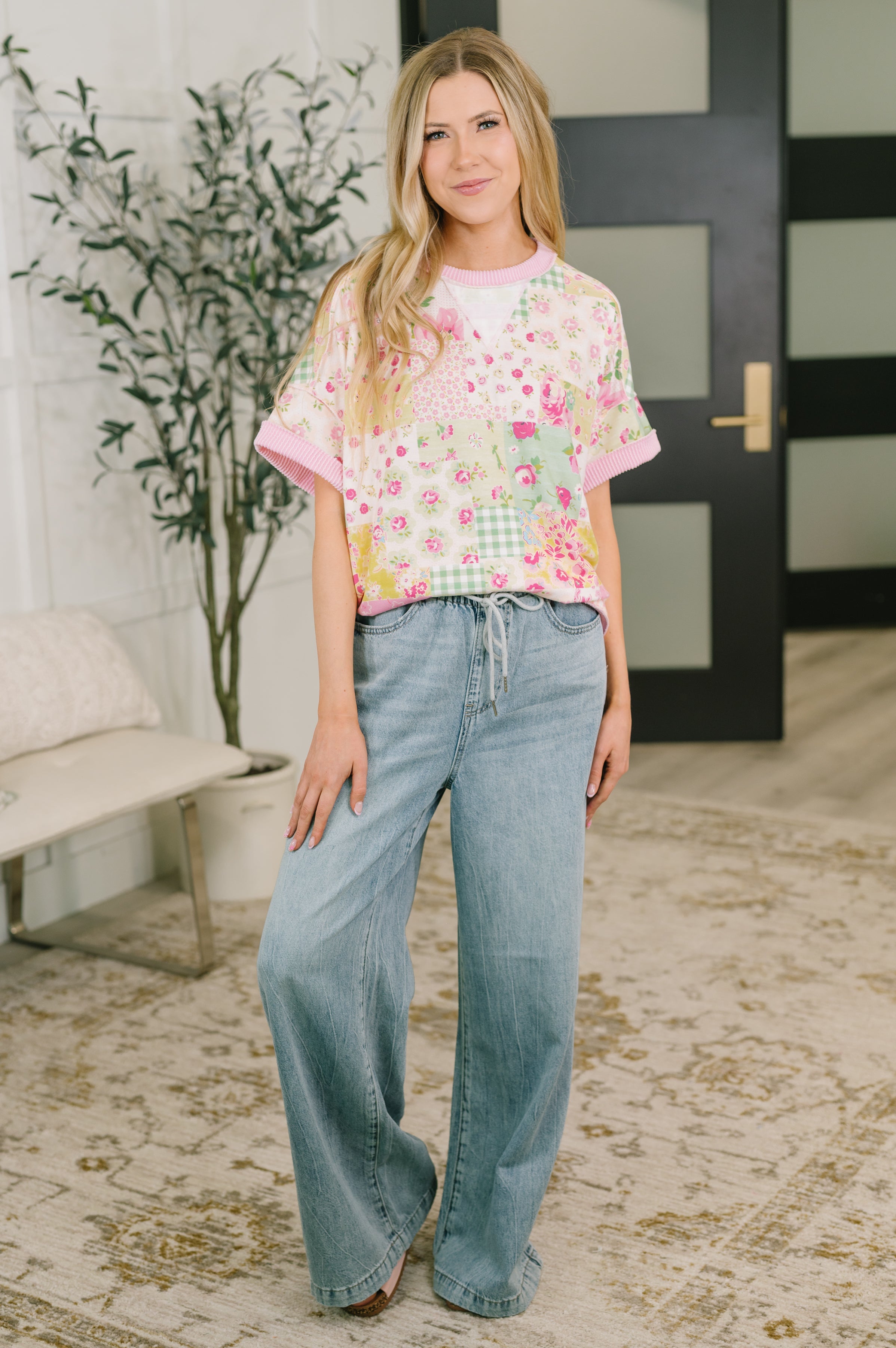 Until Tomorrow Patchwork Relaxed Tee - Charming Charlie