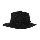 Black C.C knitted panama hat with sequins and wide brim