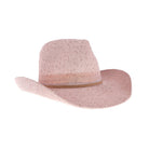 Rose C.C brand sequin cowboy hat with curved brim and sparkly finish