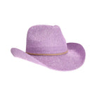 Lavender C.C brand sequin cowboy hat with curved brim and sparkly finish